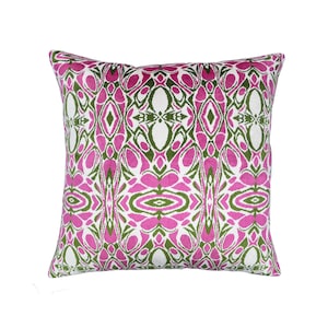 Kaleidoscope Silk Velvet Ikat Pillow, 20" X 20" Case Only