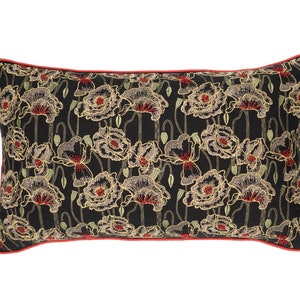 Black Orchid Throw Pillow, 12&quot; X 20&quot;