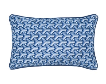 Peace Blue Throw Pillow, 12" X 20", Insert Not Included