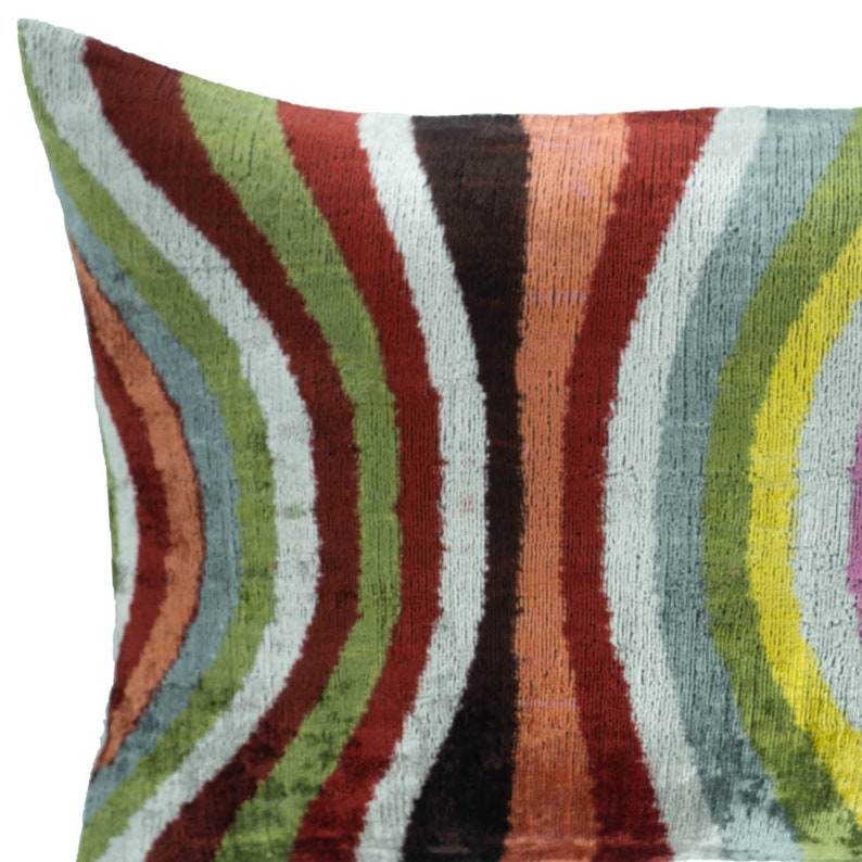 Pauli Silk Velvet Ikat Pillow, 16" X 24" Case Only