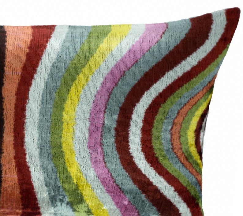 Pauli Silk Velvet Ikat Pillow, 16" X 24" Case Only