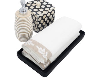 Guest Towels With White Lavender Borders, Set of 2
