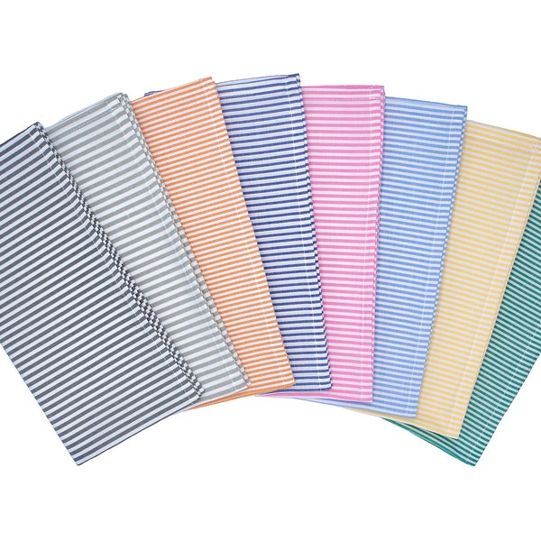 Striped Napkins In Seven Colors, Set of 4