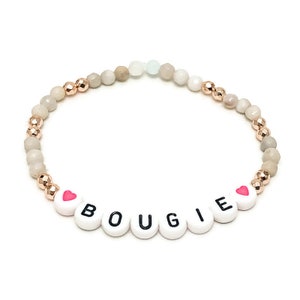 Bougie Pulsera de piedras preciosas Pulsera de letras Pulsera de palabras de mal Pulsera de palabras Maldita Pulsera de palabras Snarky Friend Gift