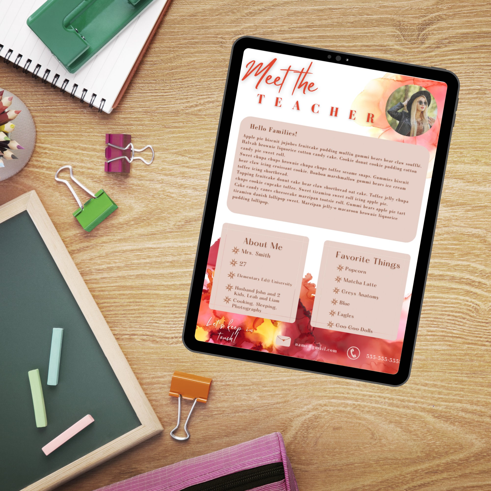 Colorful Meet the Teacher and Email Signature Template Bundle - Etsy
