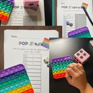 Pop It Math | Counting, Addition and Subtraction Independent and ...
