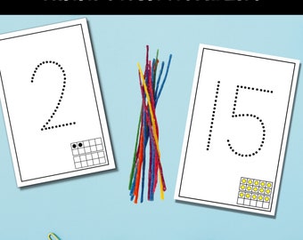 Wikki Sticks Number Mats | Kindergarten Math | Number Learning | Preschool