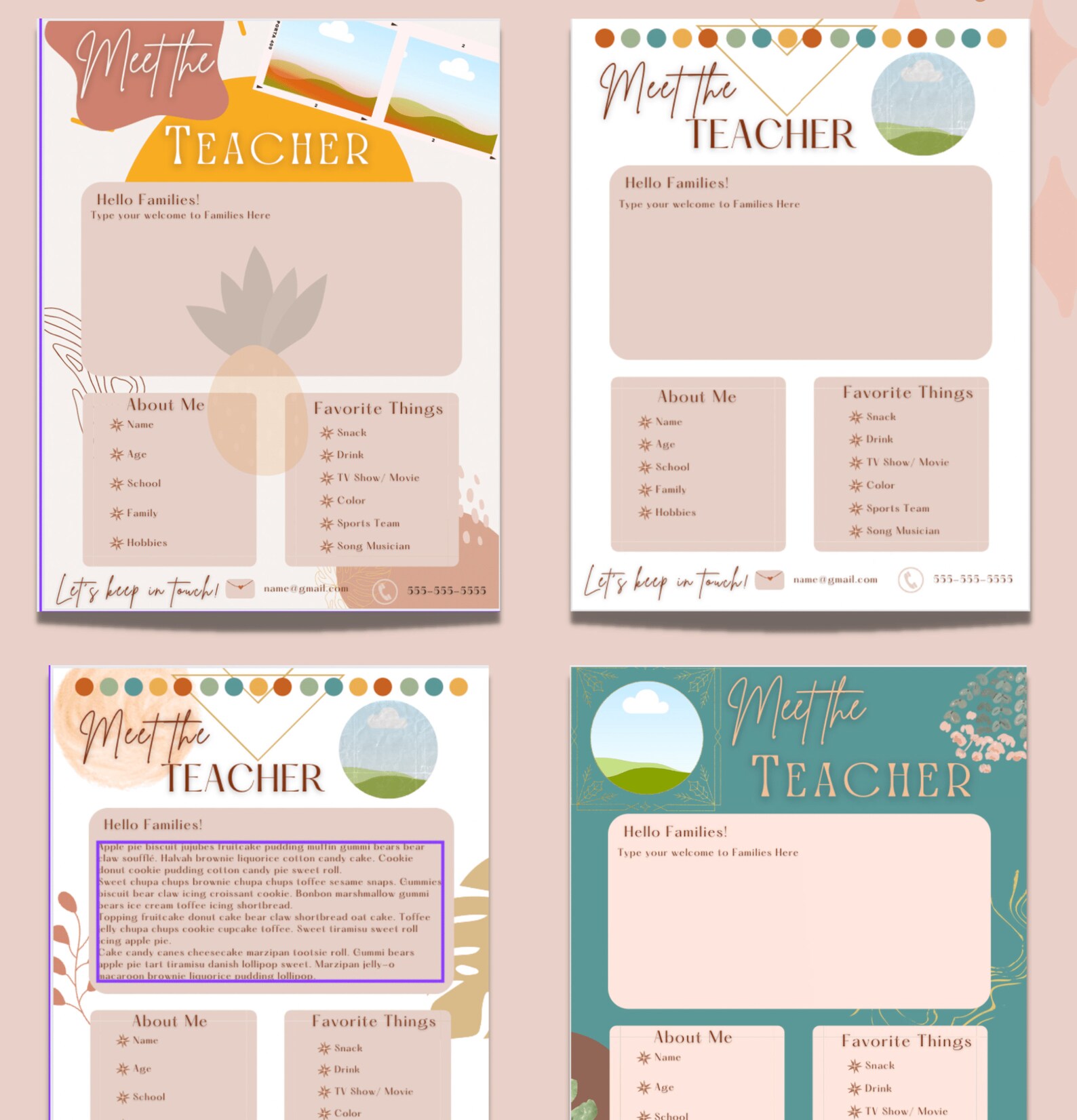 Boho Meet the Teacher Template | Boho Email Signature Templates ...