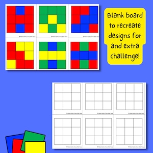 Inch Tile Activity Center Math Task Cards | Math Station | Preschool ...