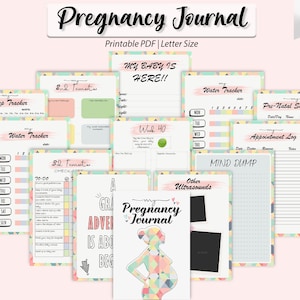 Pregnancy Journal | Pregnancy Planner Printable | Pregnancy Organizer | 70 Pages