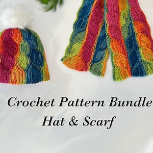 Pattern Bundle: Hat and Scarf Cable optic crochet pattern