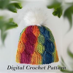 Cable optic crochet hat pattern (English language)