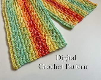 Braided look crochet scarf / blanket pattern, make any size