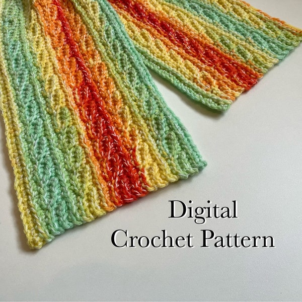 Braided look crochet scarf / blanket pattern, make any size