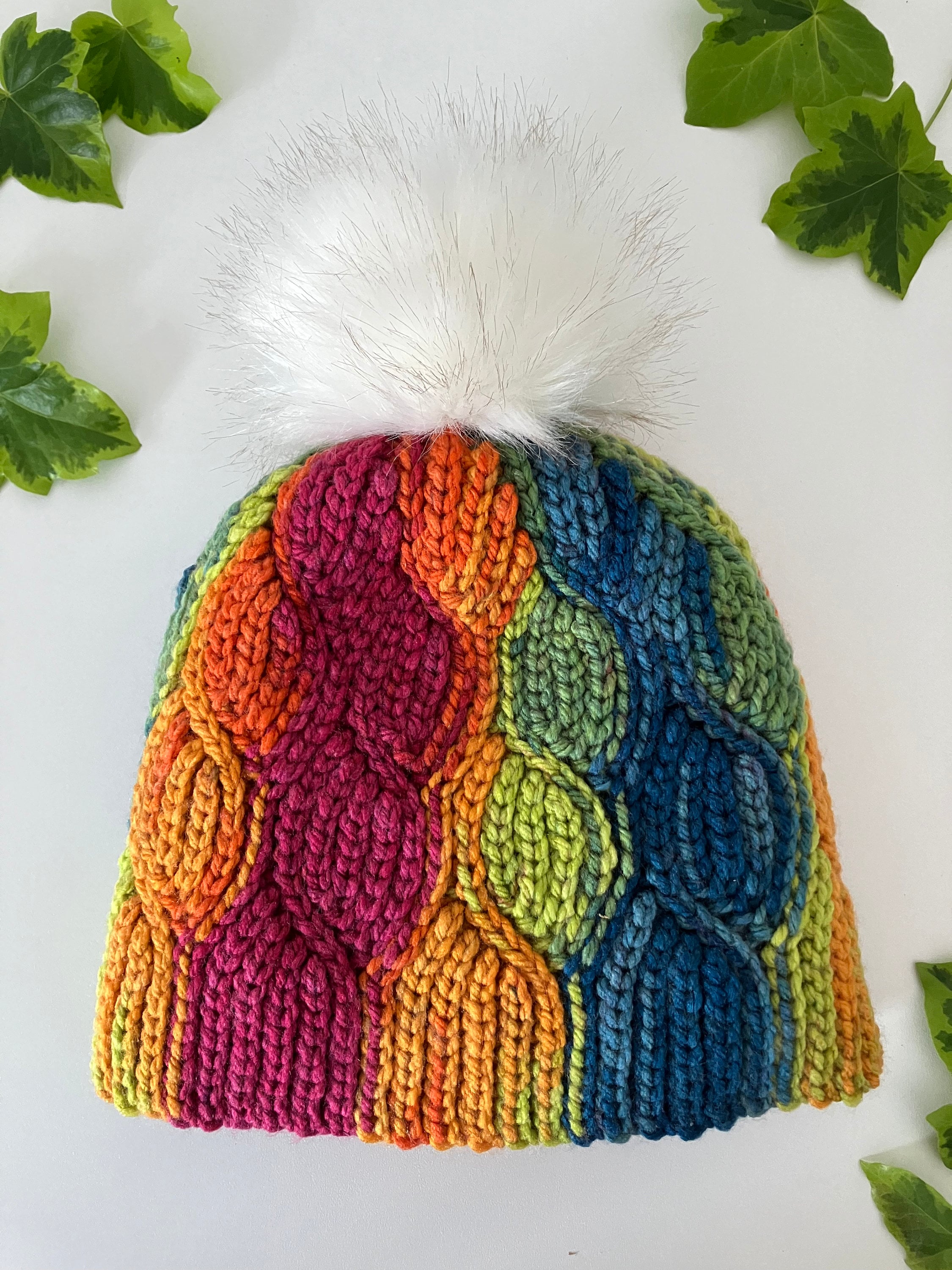 Crochet Hat 22in\'s, Scarf 67in\'s...Off white/multi color..Handmade Crochet Kit - The Magnus Hat & Scarf – Lion Brand Yarn main image 4