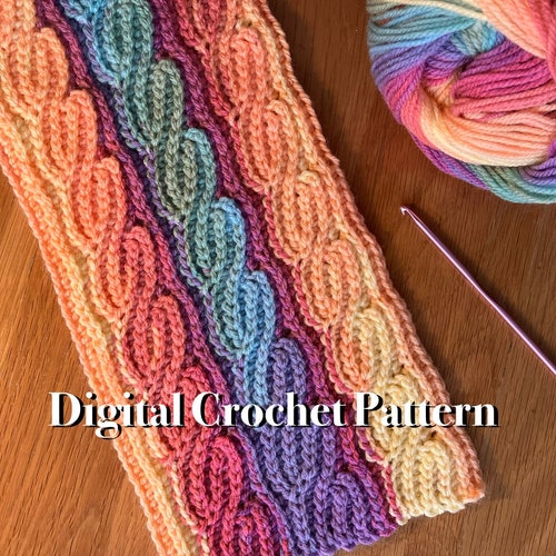Double braid crochet scarf / blanket pattern, make any size