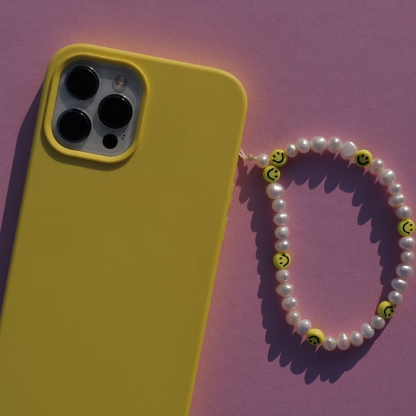 Mobile pearlchains (customizable) in many different colours (colourful, orange, yellow, pink) Phone Charm