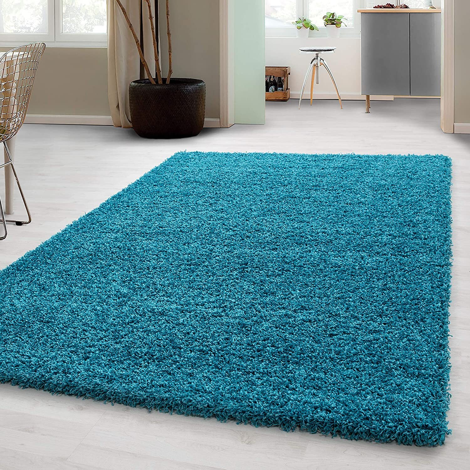 Peacock Deeppile Shaggy Rug Teal for Living Rooms Dining Etsy