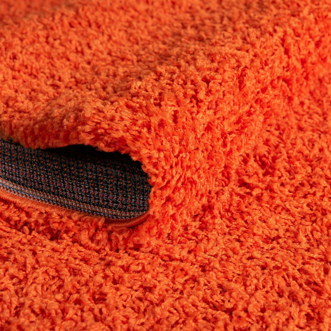 Peacock Large ORANGE Shaggy Rug 5 cm Thick Shag Pile Modern Etsy