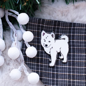 Samoyed Enamel Pin - Samoyed Puppy