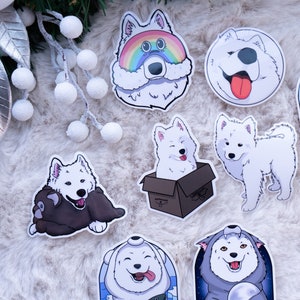 Samoyed Waterproof Vinyl Stickers