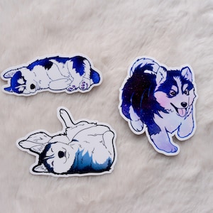 Husky Galaxy Waterproof Vinyl Stickers