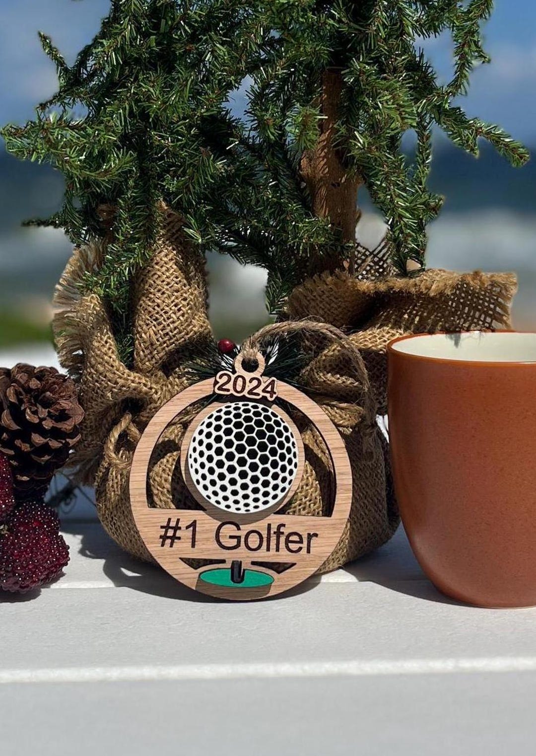 2024 Golf Ornament/personalized 2024 Golf Ornament/golf Ball Ornament