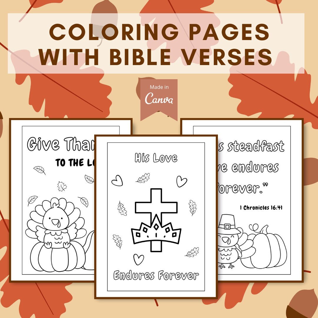 Thanksgiving Coloring Sheets, Fall Scripture Coloring Sheets, Printable ...