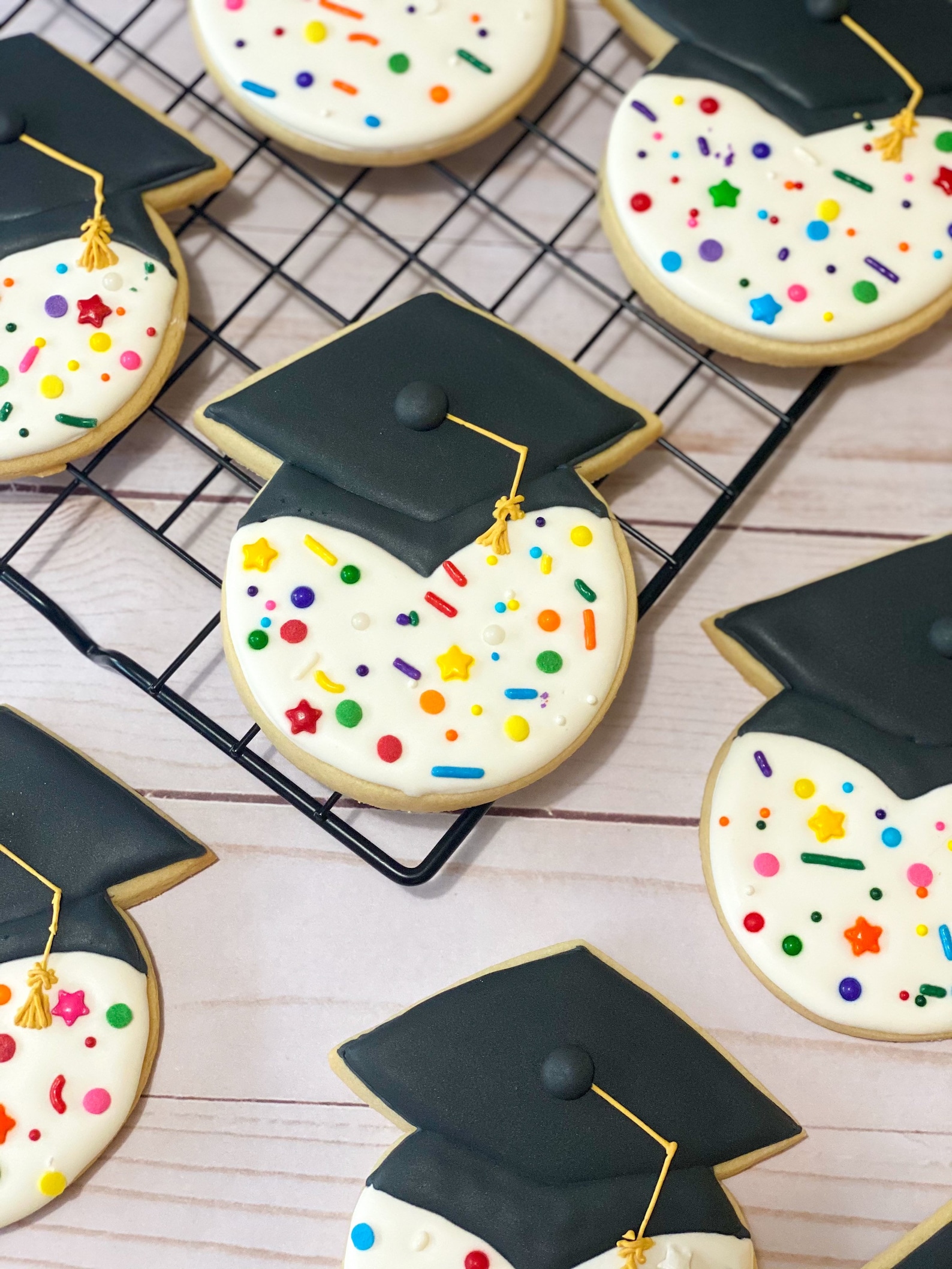 One Smart Cookie Graduation Cap Cookies Emoji Graduation Cap Etsy