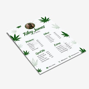 Weed OnlyFans Tip Menu Canva Template | Editable Price List for Creators