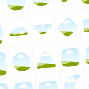 Watercolor Image Frames | Modern Canva Templates (20 Custom Shapes)
