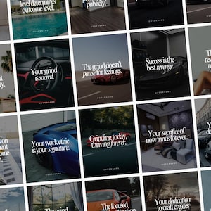 350 frases motivacionales listas para usar / Plantillas de Canva de lujo / Paquete de Instagram para emprendedores (4x5) / Gráficos editables para redes sociales