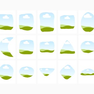 Watercolor Image Frames | Modern Canva Templates (20 Custom Shapes) image 3