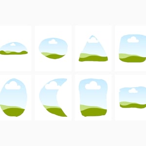 Watercolor Image Frames | Modern Canva Templates (20 Custom Shapes) image 2