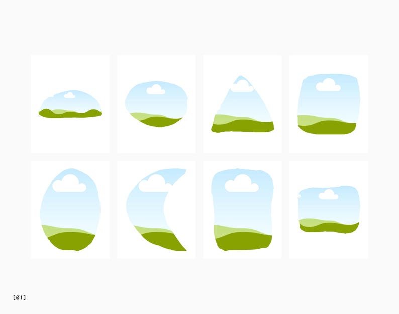 Watercolor Image Frames | Modern Canva Templates (20 Custom Shapes) image 2