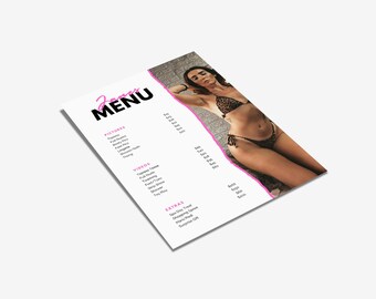 Pink Tip Menu Template for OnlyFans | Modern Editable Canva Design