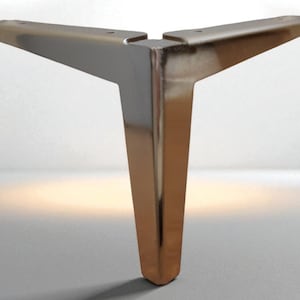 Sleek Gold Chrome Furniture Leg - Chrome Paint Coating - Modern Metal Sofa and Cabinet Foot