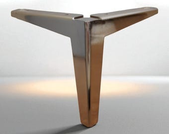 Gambe per mobili cromate: piedini per divano in metallo moderno - set da 4