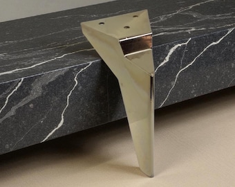 Patas cromadas modernas para muebles (juego de 4): elegantes patas de metal para sofá