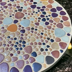 Handmade Mosaic Coffee Table - Outdoor Coffee Table - Stone Table - Unique Rustic Style Decor - Side Table - Mosaic Table - Outdoor Table
