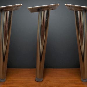 Gold Chrome Furniture Legs: Modern Metal Table/Sofa Feet - Set of 4