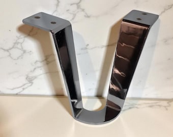 Patas de muebles modernas cromadas en forma de V (juego de 4): Reemplazo de metal duradero