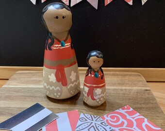 Moana-Inspired Fairytale Princess Peg Dolls, Princess Play Set, Disney Inspired Peg Dolls, Peg People, Peg Princesses, Peg Doll Play Set