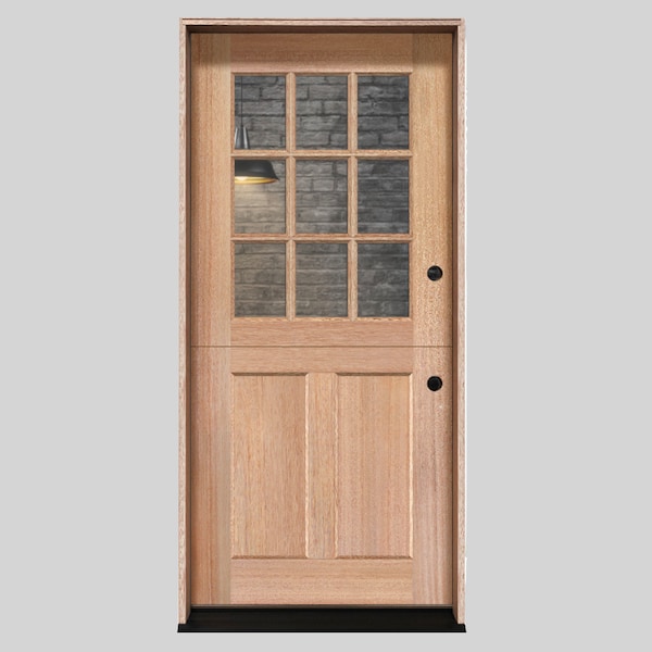 9-Lite Pre-Hung Exterior Dutch Door (36")