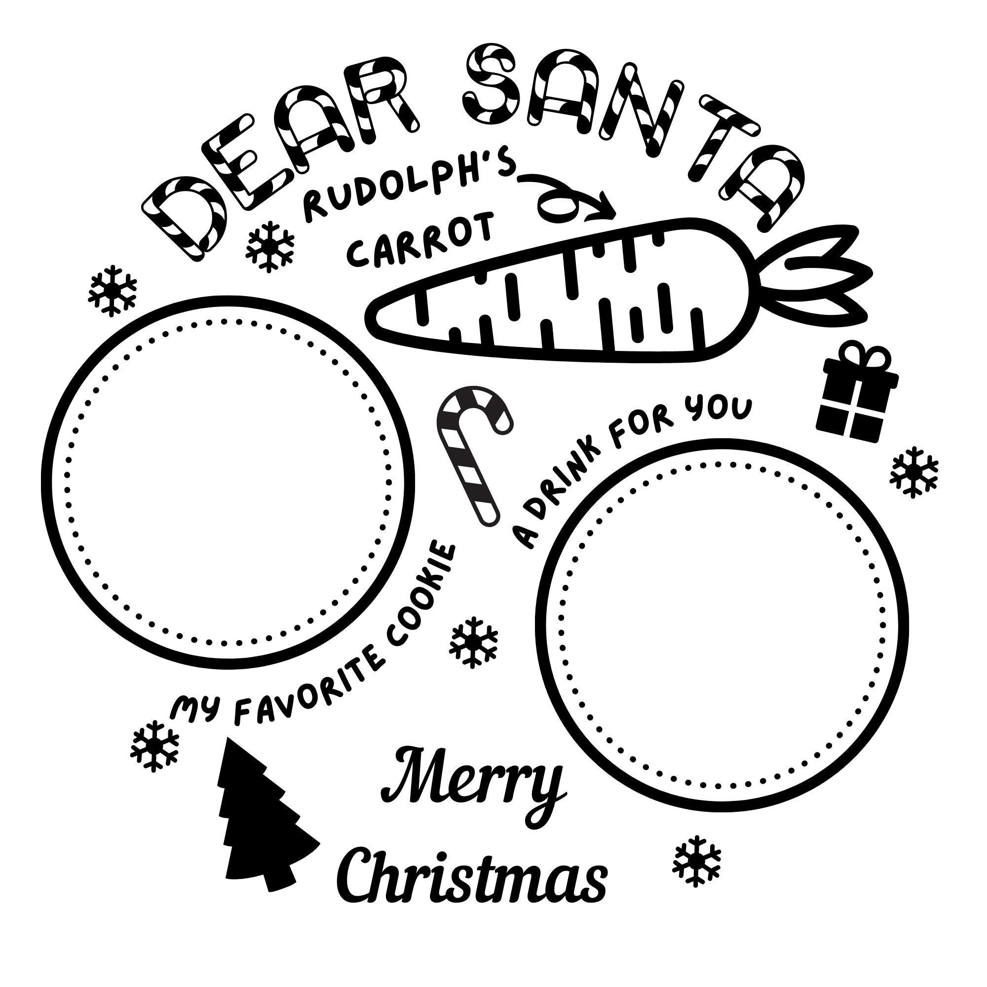 Dear Santa Plate Svg Cookies for Santa Plate Svg Dear Santa - Etsy UK