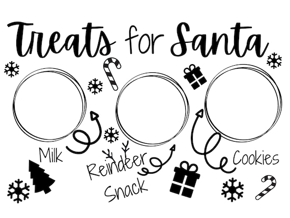 Galletas para Santa Tray Svg/ Galletas para Santa Plate Svg/ - Etsy México
