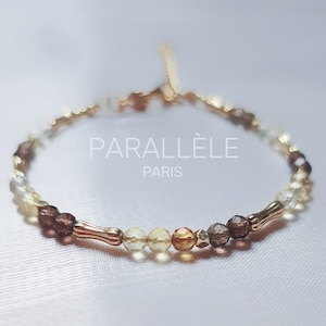 Citrine Bracelet | Smoky Quartz | 14k gold filled | lithotherapy | minimalist bracelet | Christmas gift | timeless jewelry | fine bracelet