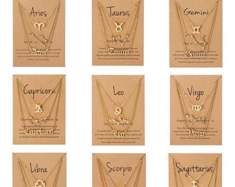 Zodiac Necklace - Etsy