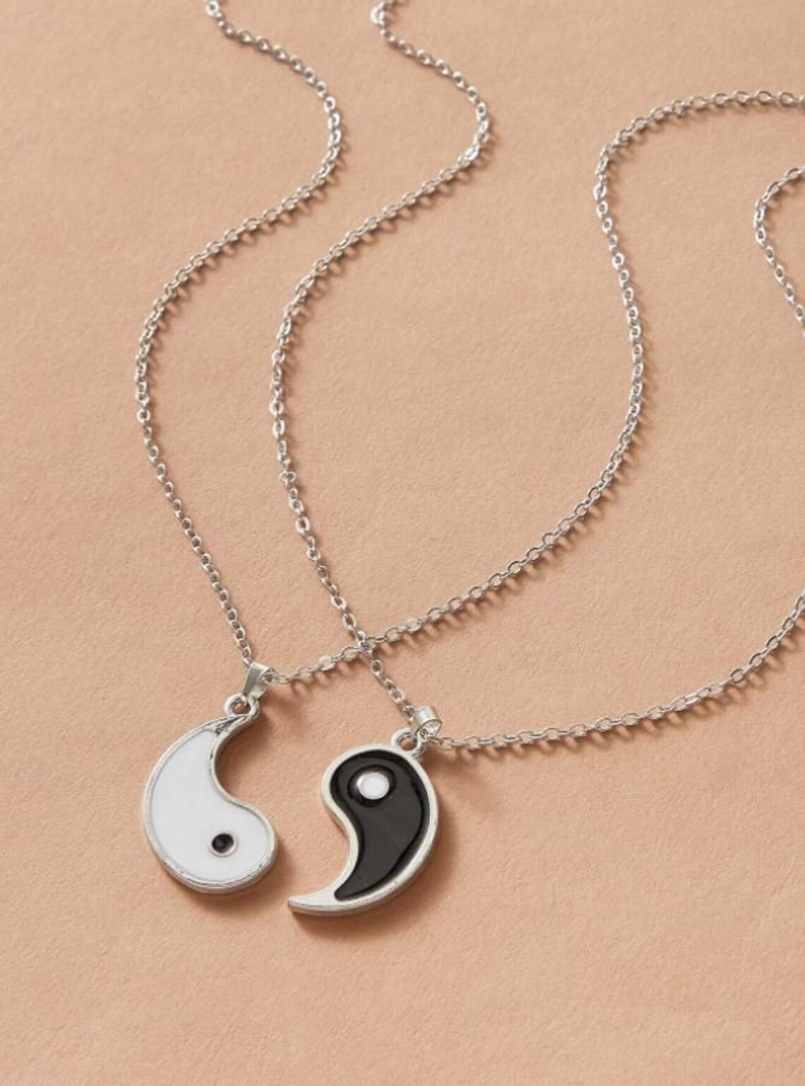 Yin Yang Friendship Necklace Yin Yang Necklace Yin Yang Etsy UK