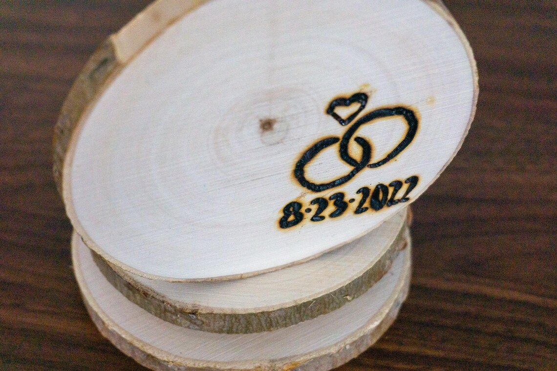 Personalized Wood Burned Coasters Etsy